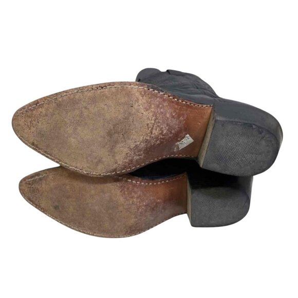 Abilene Josephine 11” Black Cowhide Round Toe Boot Womens Size 7.5 - Picture 9 of 10